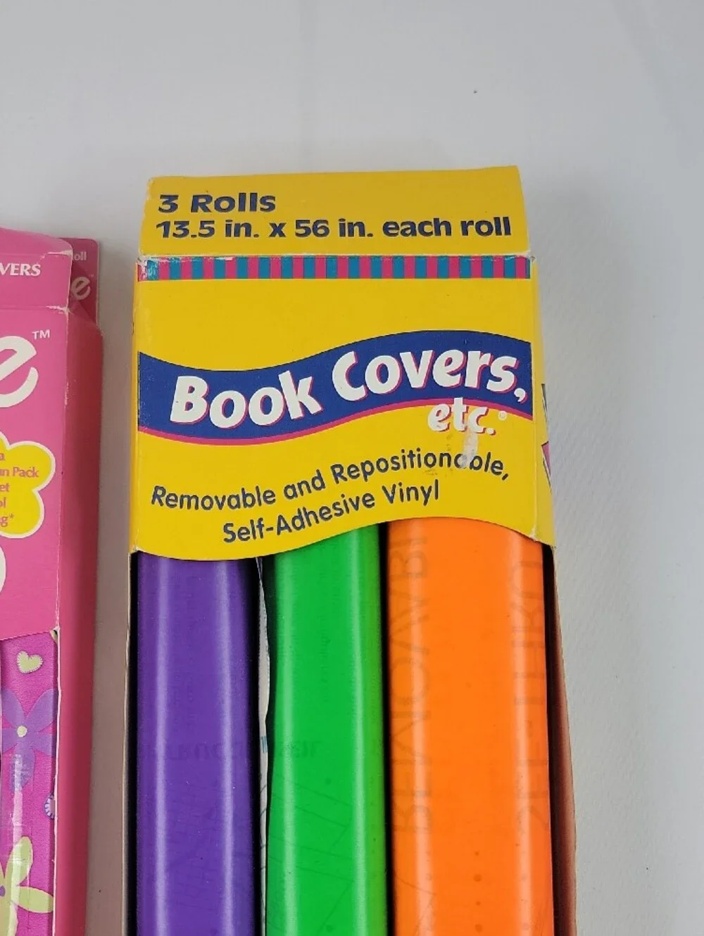 Vintage Barbie Bright Pink Peel & Stick Book Covers